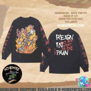 Slayer Merchandise Reign In Pain Tour 87 All Over Print Long Sleeve Shirt