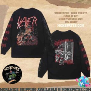 Slayer Merchandise Turning The Crooked Cross All Over Print Long Sleeve Shirt